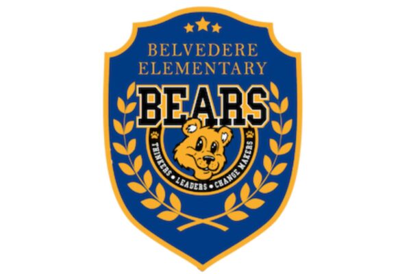 A school badge for Belvedere Elementary