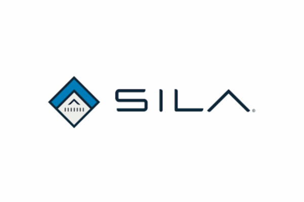 SILA logo features a blue and gray diamond-shaped icon next to the word "SILA" in modern, stylized font.