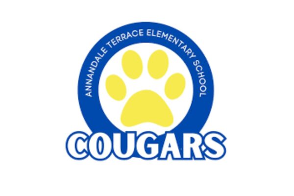 A circular logo surrounded by a blue ring that reads "Annandale Terrace Elementary